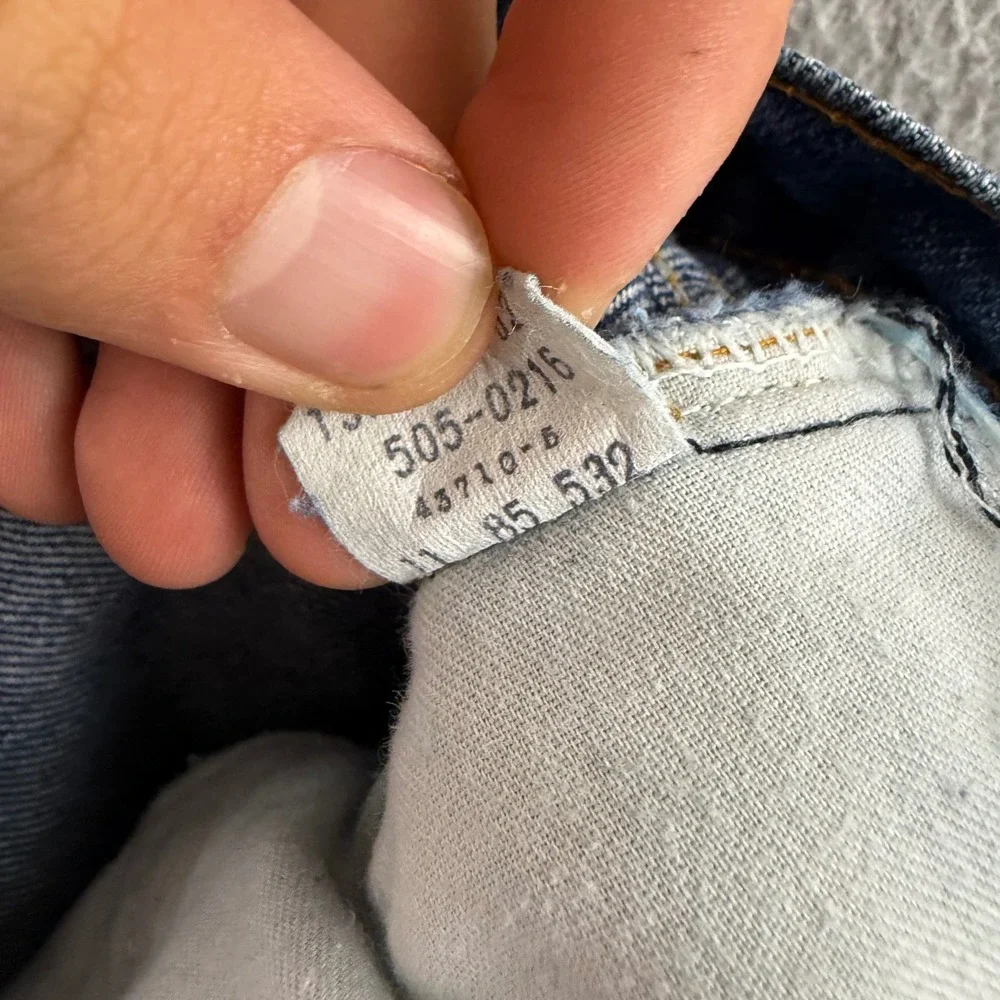 Levi's 505 Jeans Mens 31x30 Blue Vintage 80s Distressed Straight Leg Made in USA